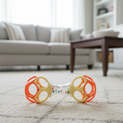 Hochet bébé orange