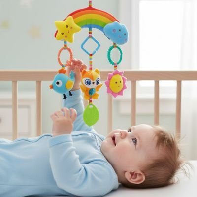 Jouet bebe arc en ciel