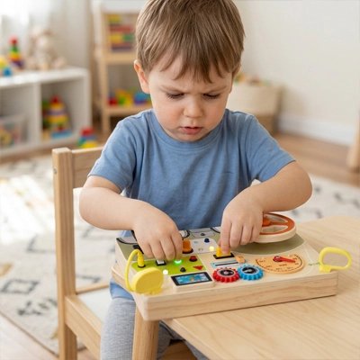 Busy board​ léo concentré