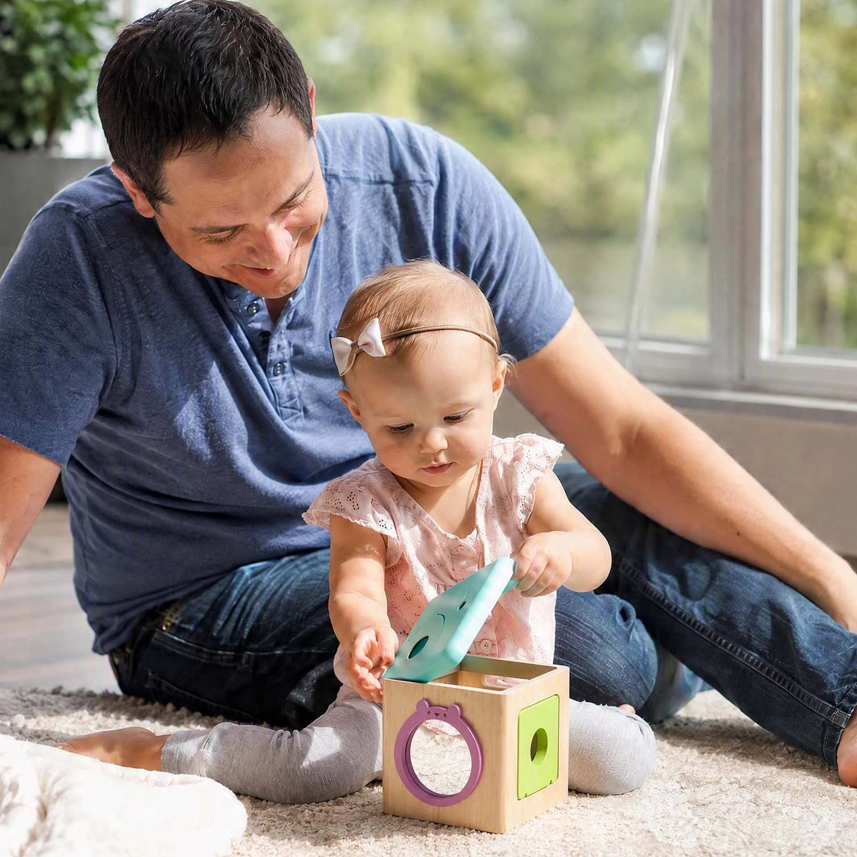 Cube d'activité bebe fillette