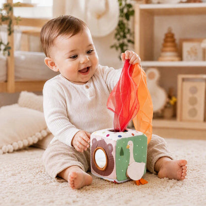 Cube d'activité bebe lingette