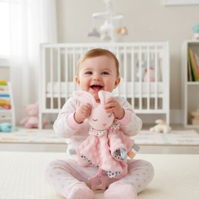 Doudou bebe rose