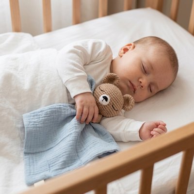 Doudou bebe bleu