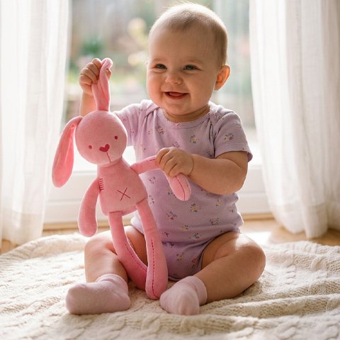 Doudou lapin leo