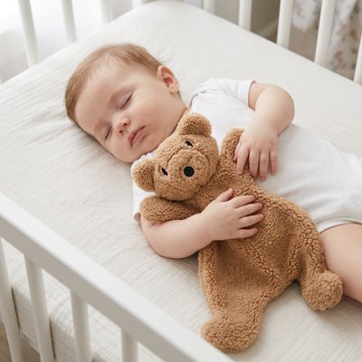 Doudou marron couché
