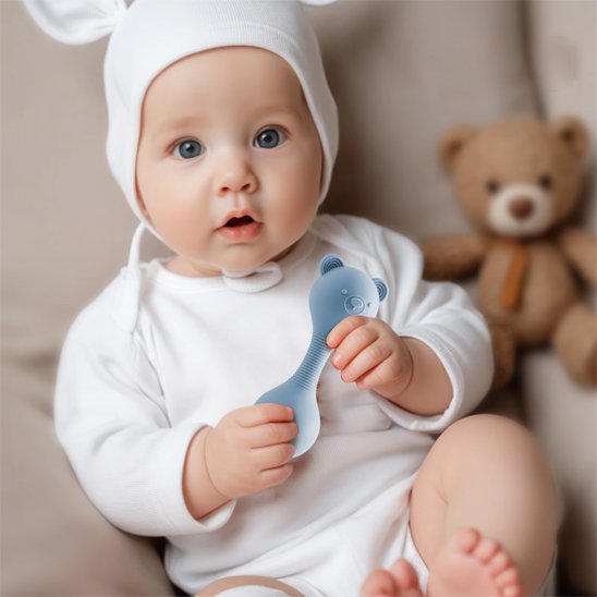 Hochet bébé en blanc