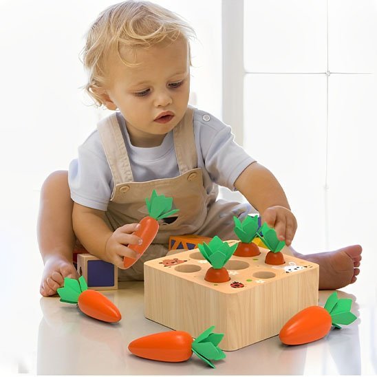 Hochet bébé carotte