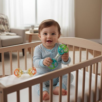 Hochet bébé content