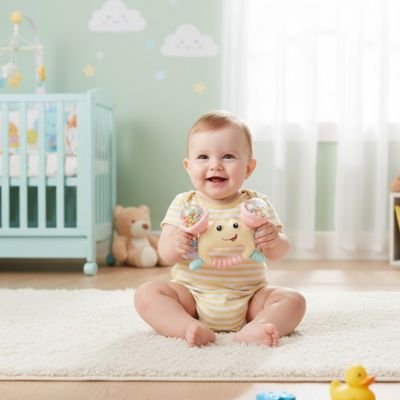 Hochet bébé pastel