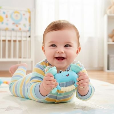 Hochet bébé souriant