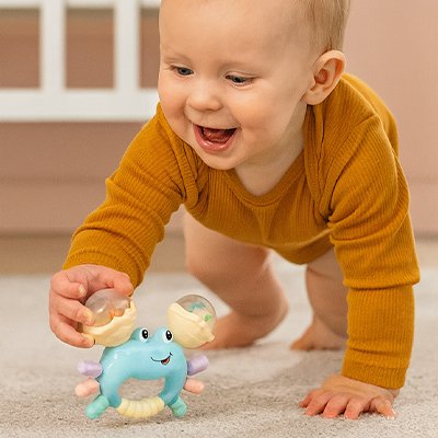 Hochet bébé bleu
