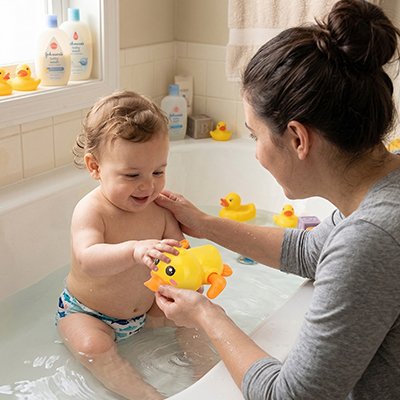 Jouet baignoire pour bebe jaune