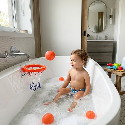 Jouet baignoire pour bebe basket bain