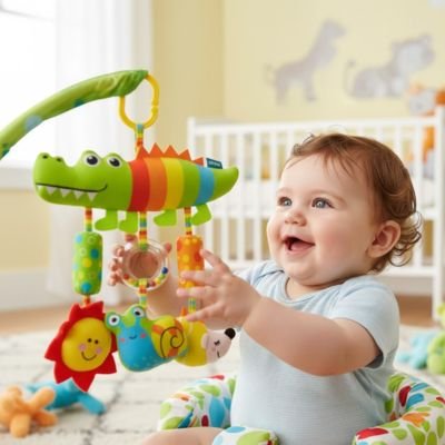 Jouet bebe crocodile