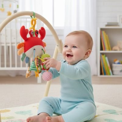 Jouet bebe eveil crabe