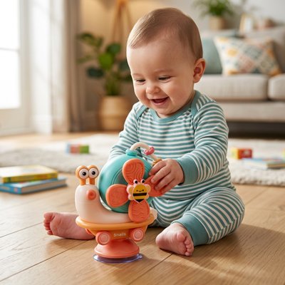 Jouet bebe escargot