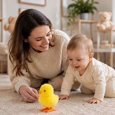 Jouet bebe oisillon jaune