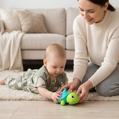 Jouet bebe tortue maman