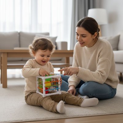 Jouet éveil bebe maman léa
