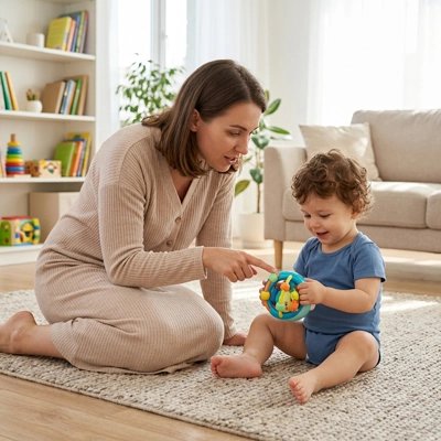 Jouet éveil bebe maman