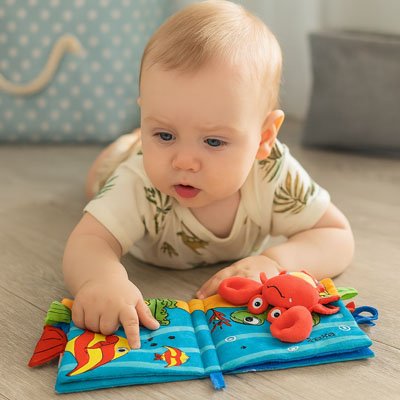 Livre bebe en tissus lecture