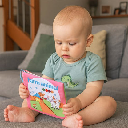 Livre bebe en tissus animal