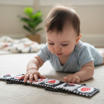 Livre bebe en tissus détachable
