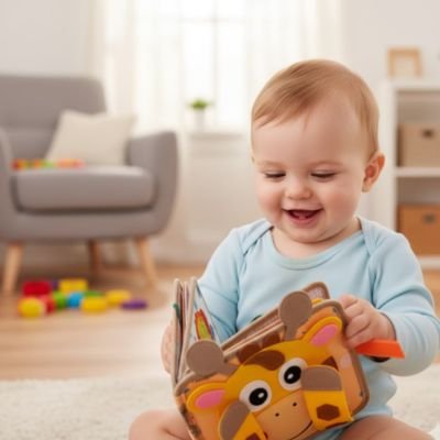 Livre bebe en tissus eveil