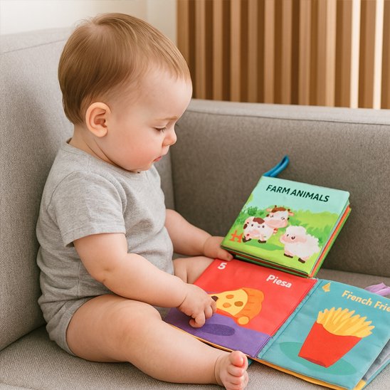 Livre bebe en tissus farm