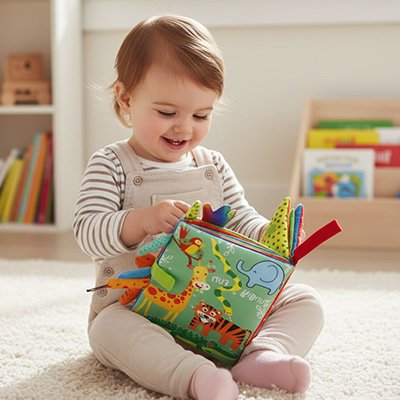 Livre bebe en tissus joie