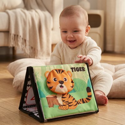 Livre bebe en tissus tiger