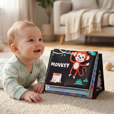 Livre bebe en tissus triangle éveil