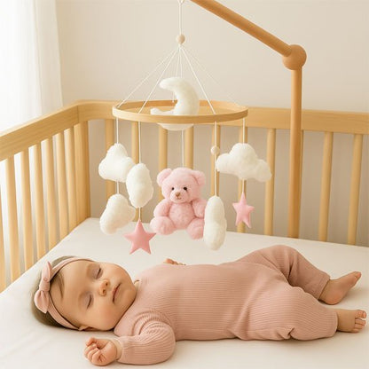 Mobile bebe fillette couchée