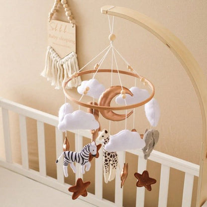 Mobile bebe blanc brun