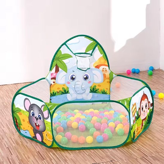 Piscine a balle bebe vert