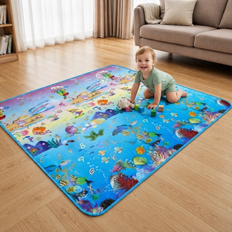 Tapis bebe mousse confort salon