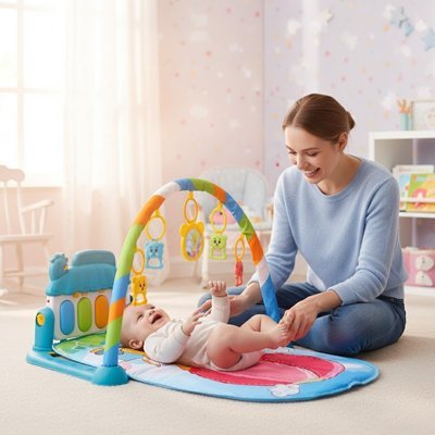 Tapis d'éveil bébé allonger