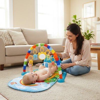 Tapis d'éveil bébé maman souris