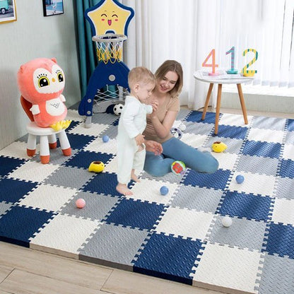 tapis d'éveil bleu fonce