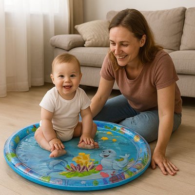 Tapis d'eau bebe maman salon