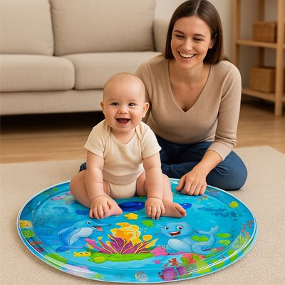 Tapis d'eau bebe sourire