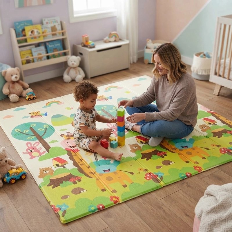 Tapis motricité bébé​ faune