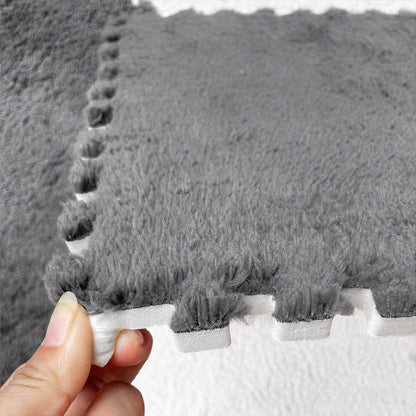 Tapis mousse puzzle gris