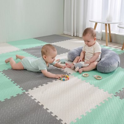 Tapis mousse puzzle jumeau