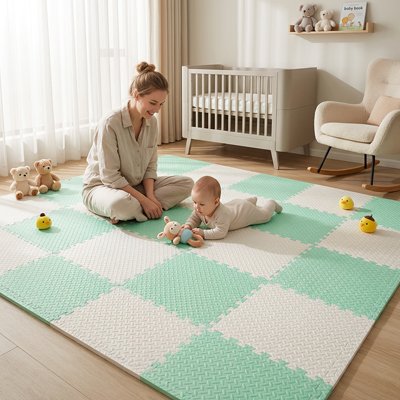 Tapis mousse puzzle terrain