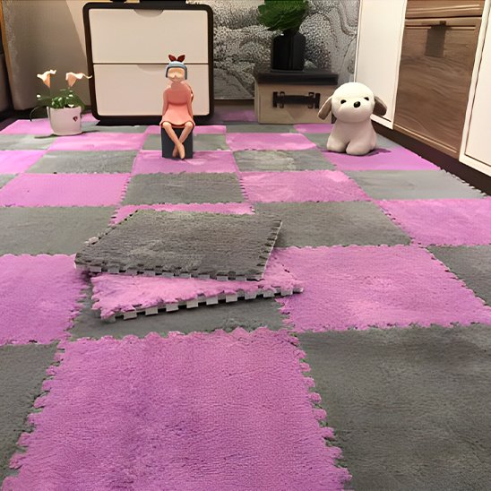 Tapis puzzle salle jeux